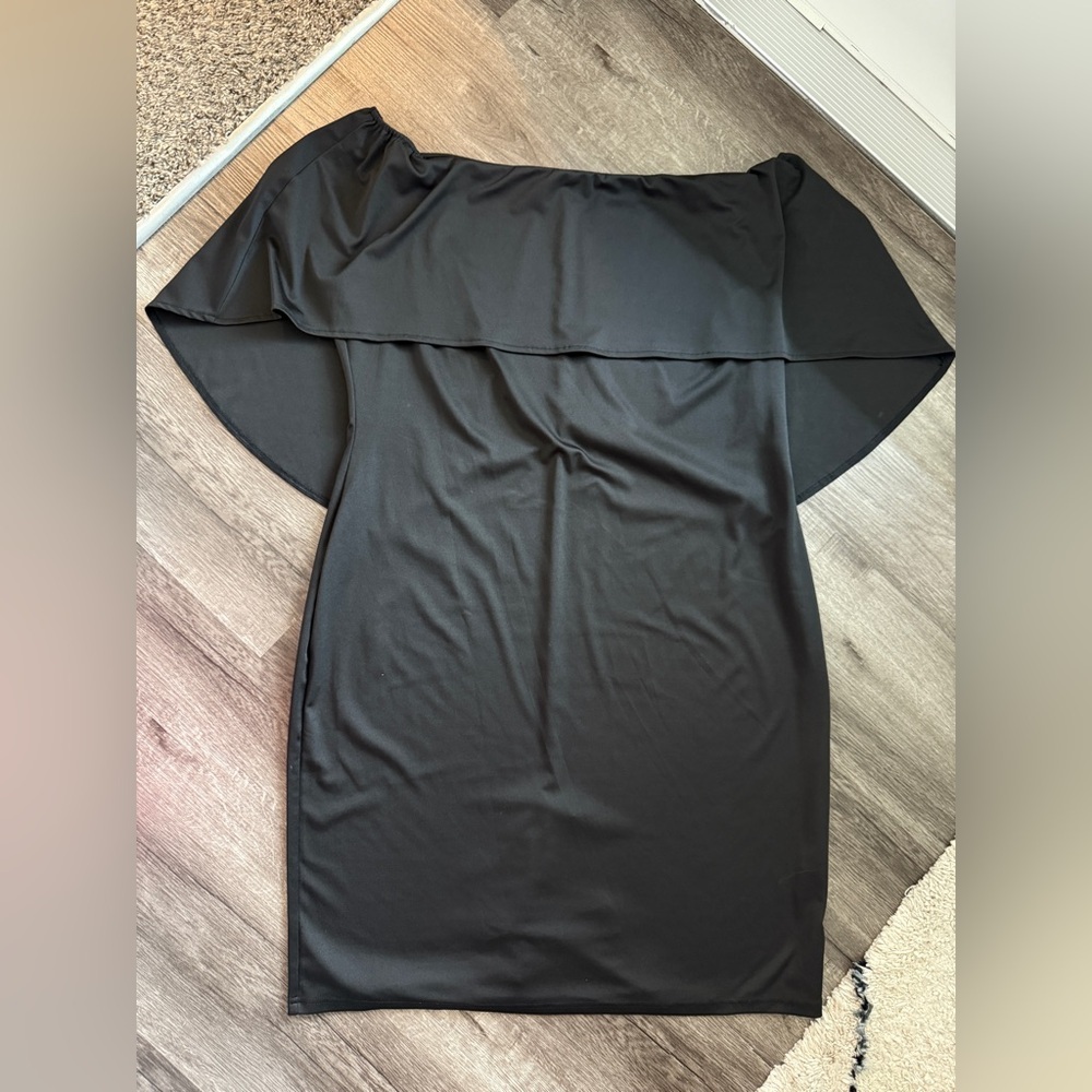 Sleek Black Off Shoulder Cocktail Dress XXXL | Grace Karin Bodycon Sheath